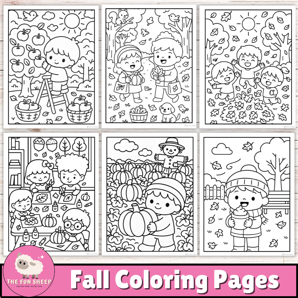 Fall Coloring Pages | Autumn-Themed Coloring Sheets for Preschool & Elementary