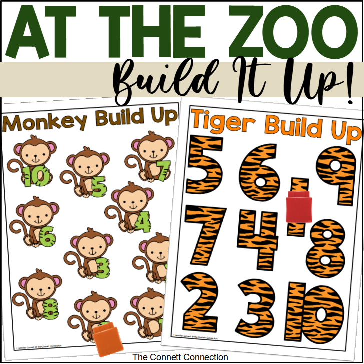 Zoo Counting to 10 Build It Mats
