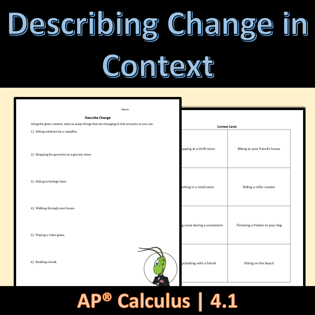 Interpreting the Meaning of Derivative in Context Activity AP Calculus 4.1