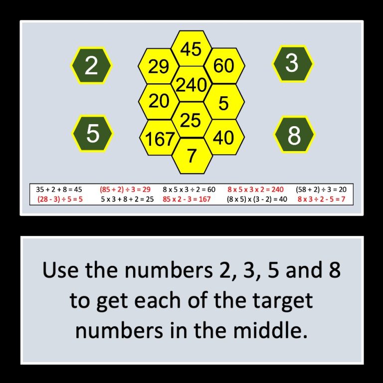 Honeycomb Hunt - a free mental math game - Made By Teachers