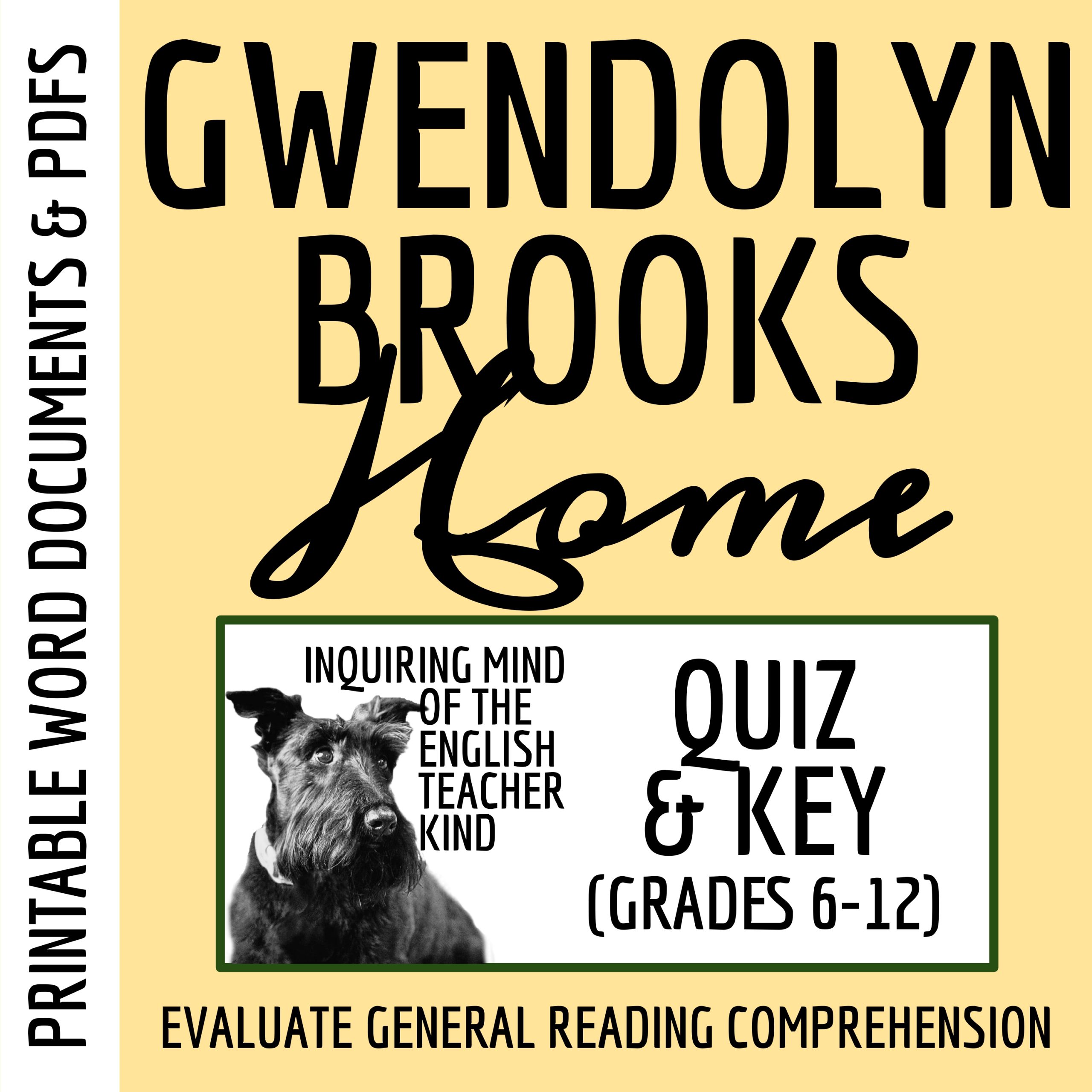 "Home" by Gwendolyn Brooks Quiz and Answer Key (Short Story for High School)