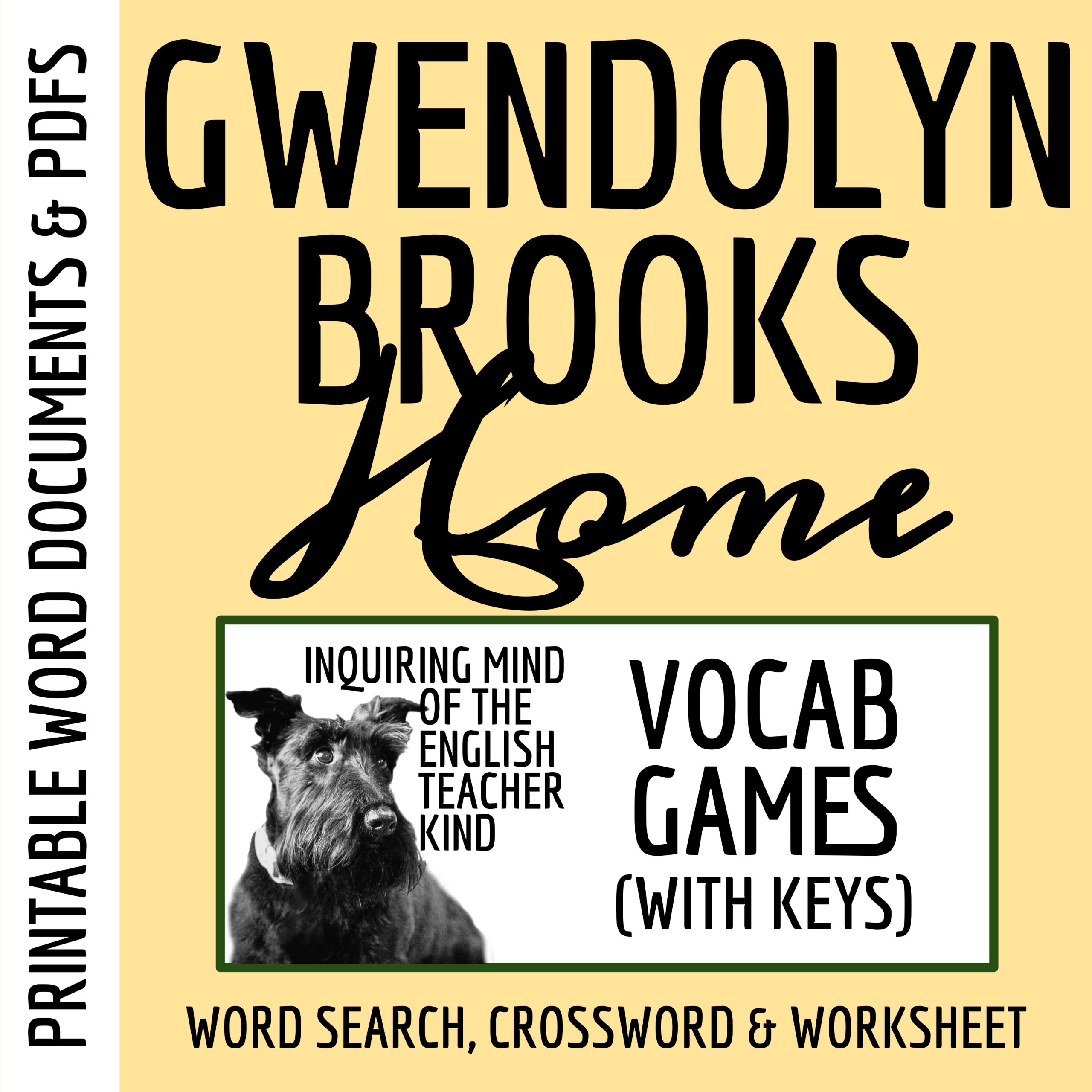 "Home" by Gwendolyn Brooks Vocabulary Games and Activities for High School (Short Story)