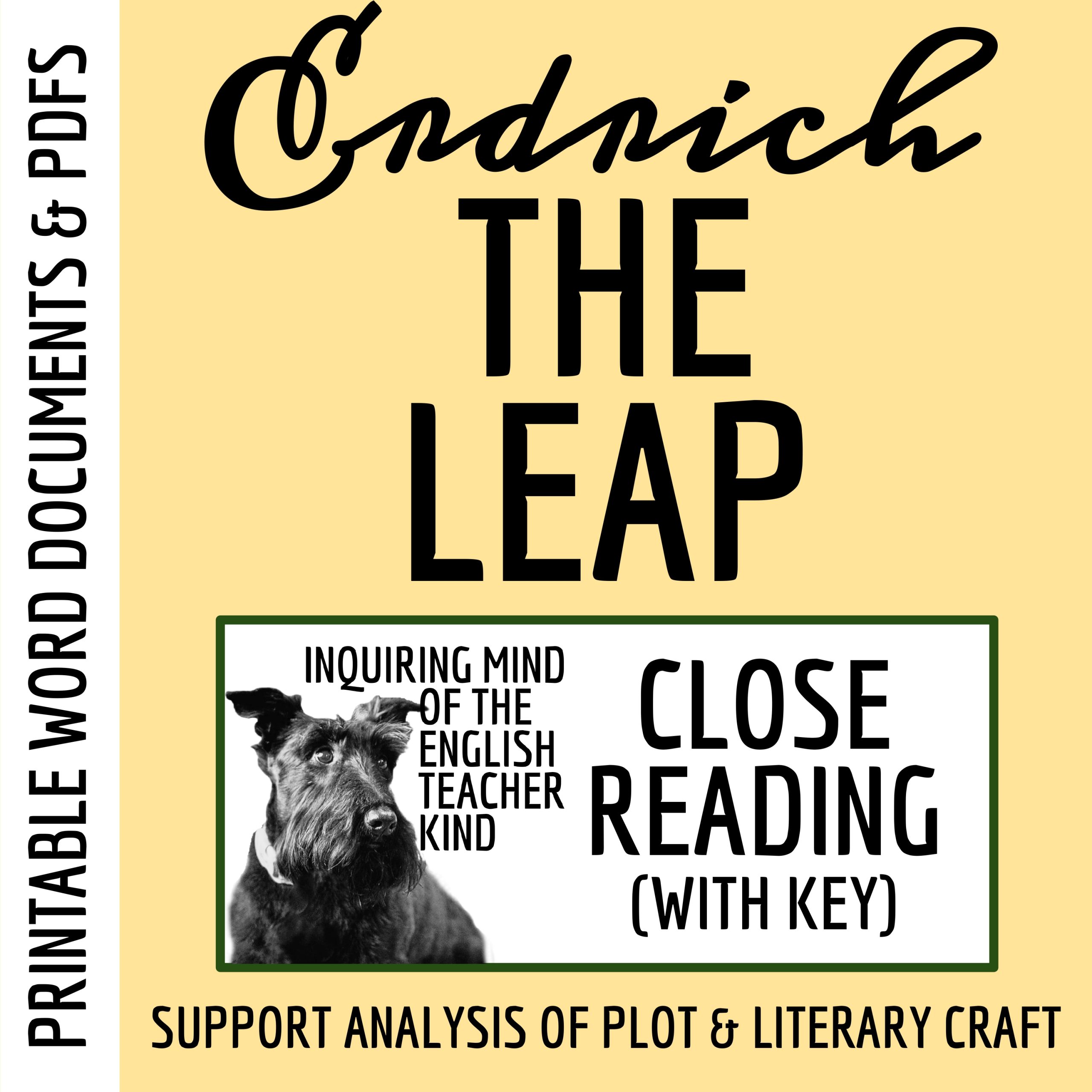 "The Leap" by Louise Erdrich Close Reading Analysis Worksheet (Short Story for High School)