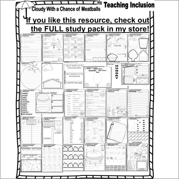 Cloudy With a Chance of Meatballs Reading Test Quiz - Made By Teachers