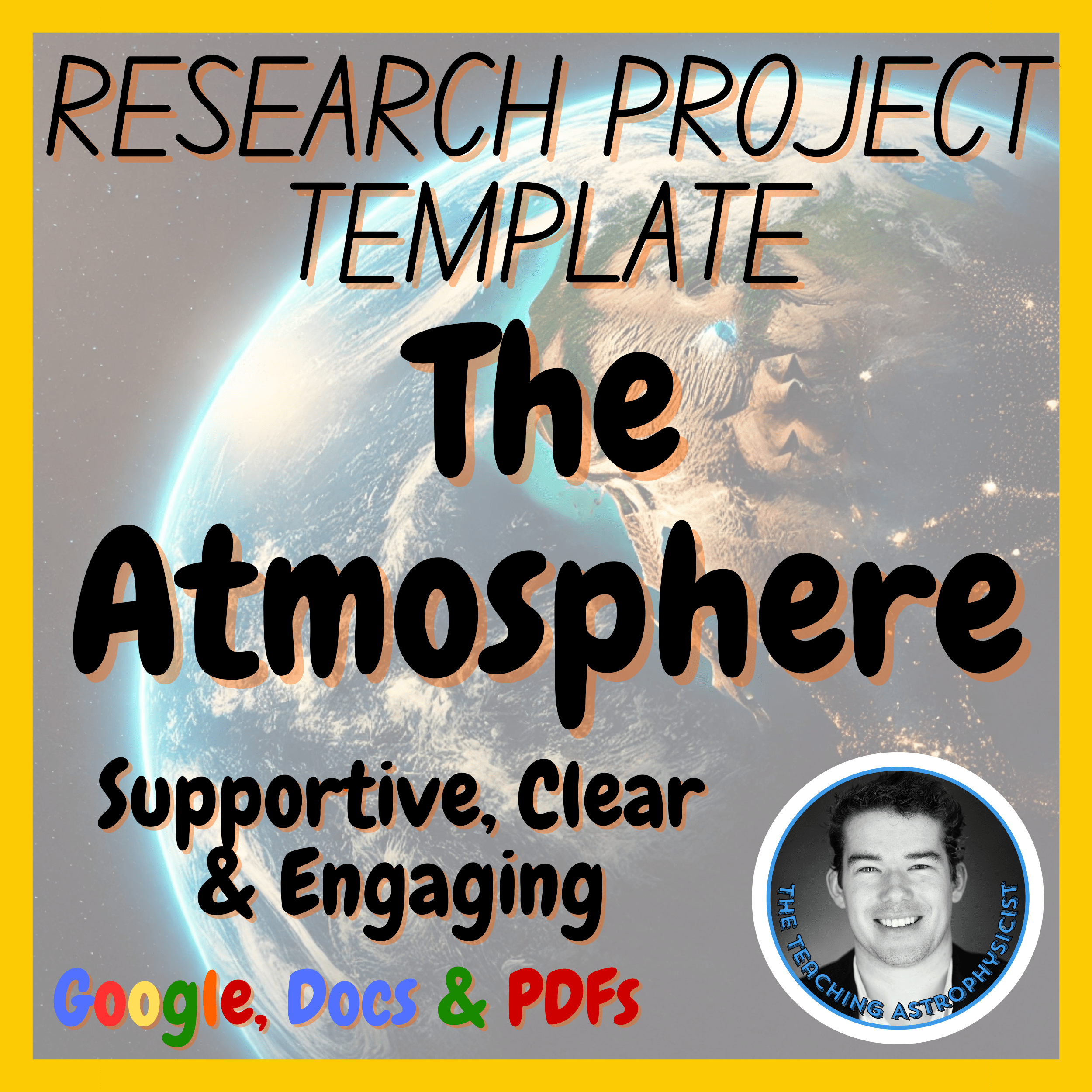 The Atmosphere | Earth Science Research Project Template | Digital + Print