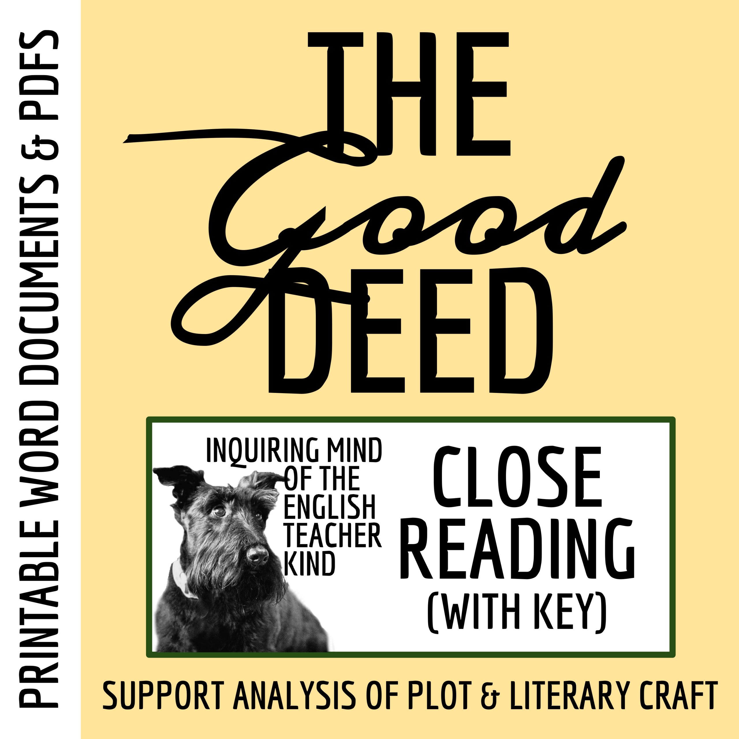 "The Good Deed" by Pearl S. Buck Close Reading Analysis Worksheet (Short Story)