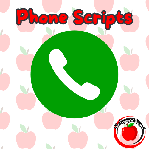 Teacher/Admin Phone Scripts