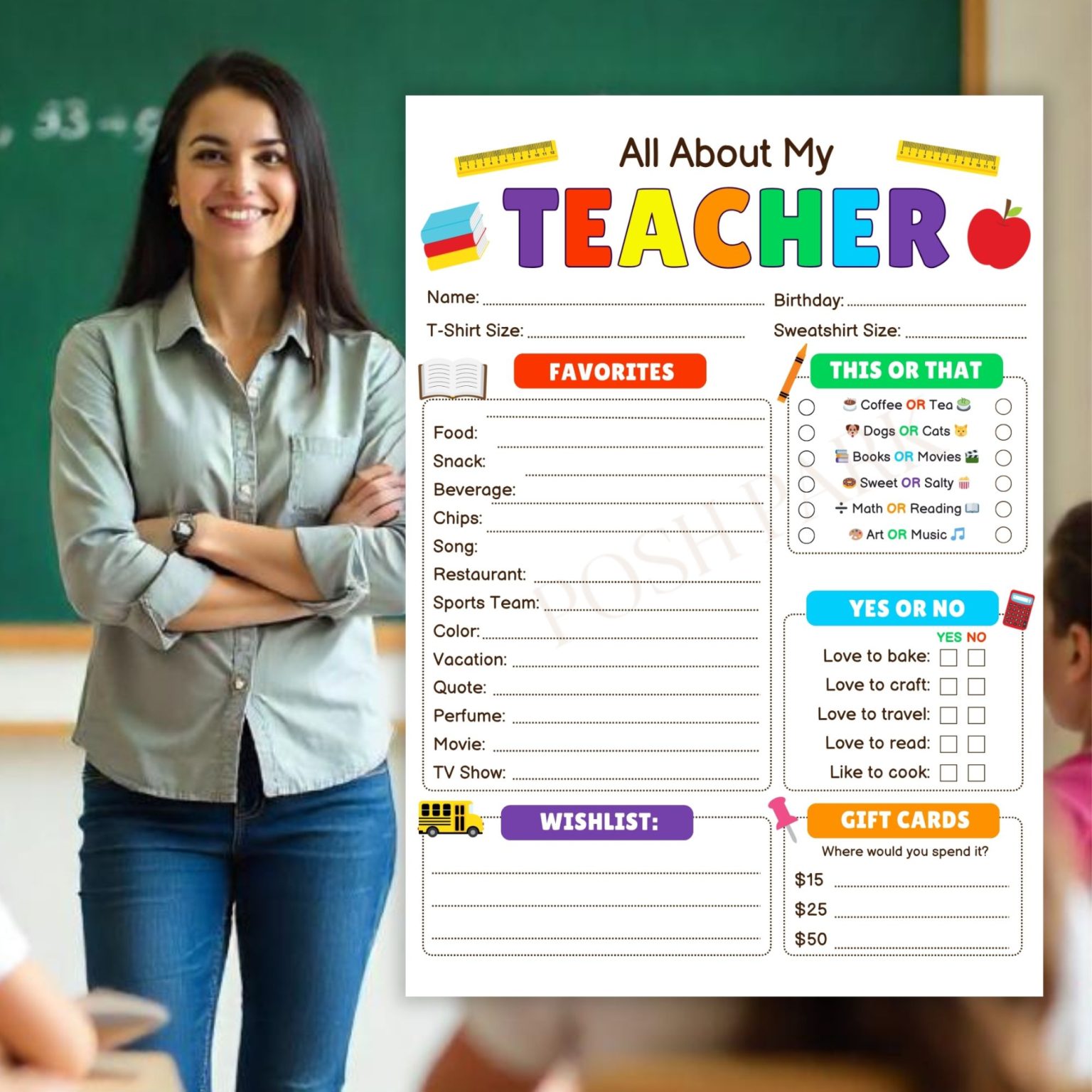 Editable All About My Teacher Template | Back to School Meet the ...
