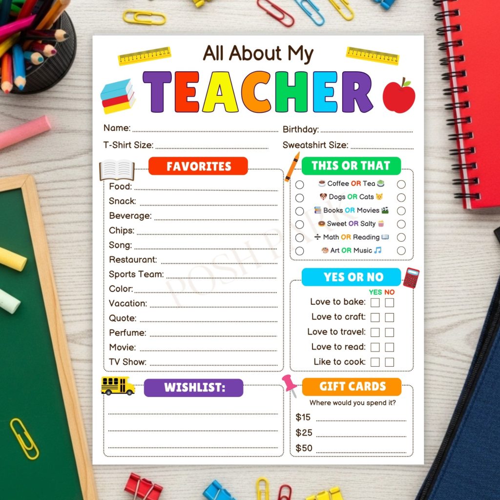 Editable All About My Teacher Template | Back to School Meet the ...