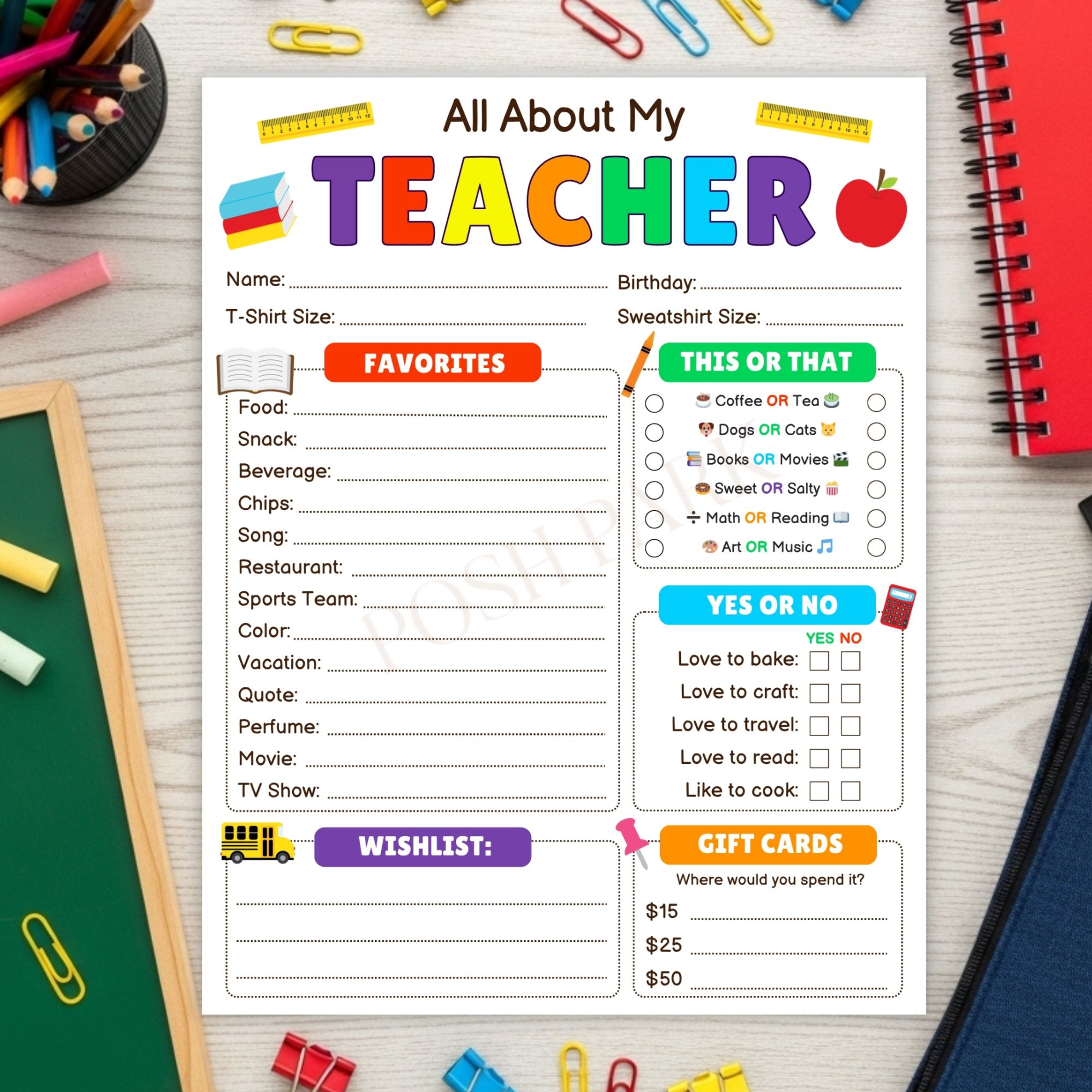 Editable All About My Teacher Template | Back to School Meet the ...