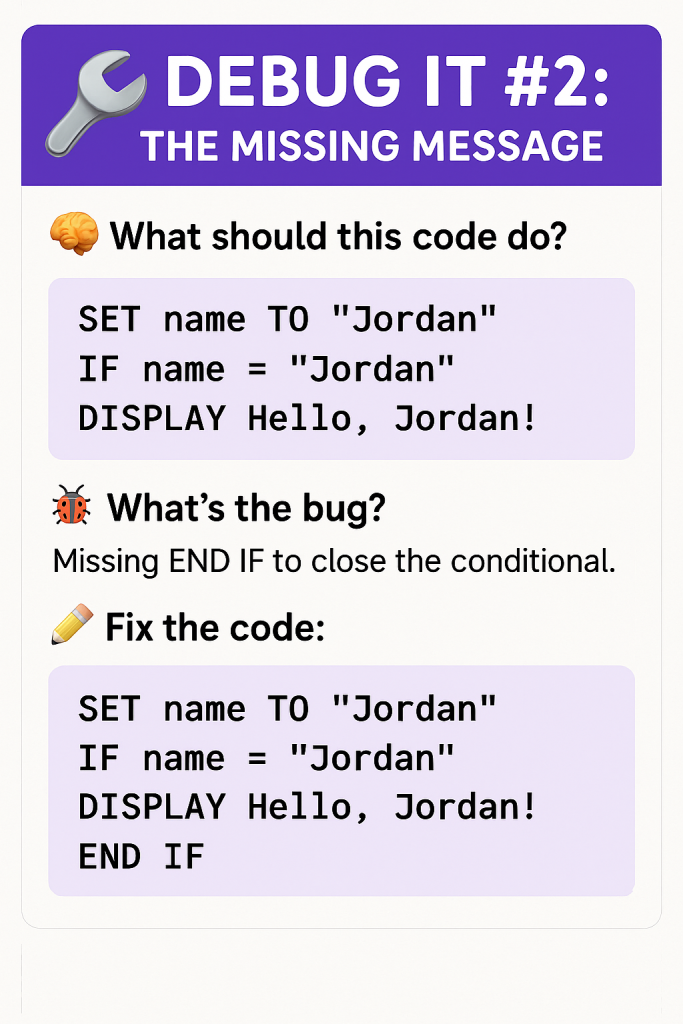 Debugging Pseudocode LEVEL UP Edition | Logic & Coding Error Activities ...