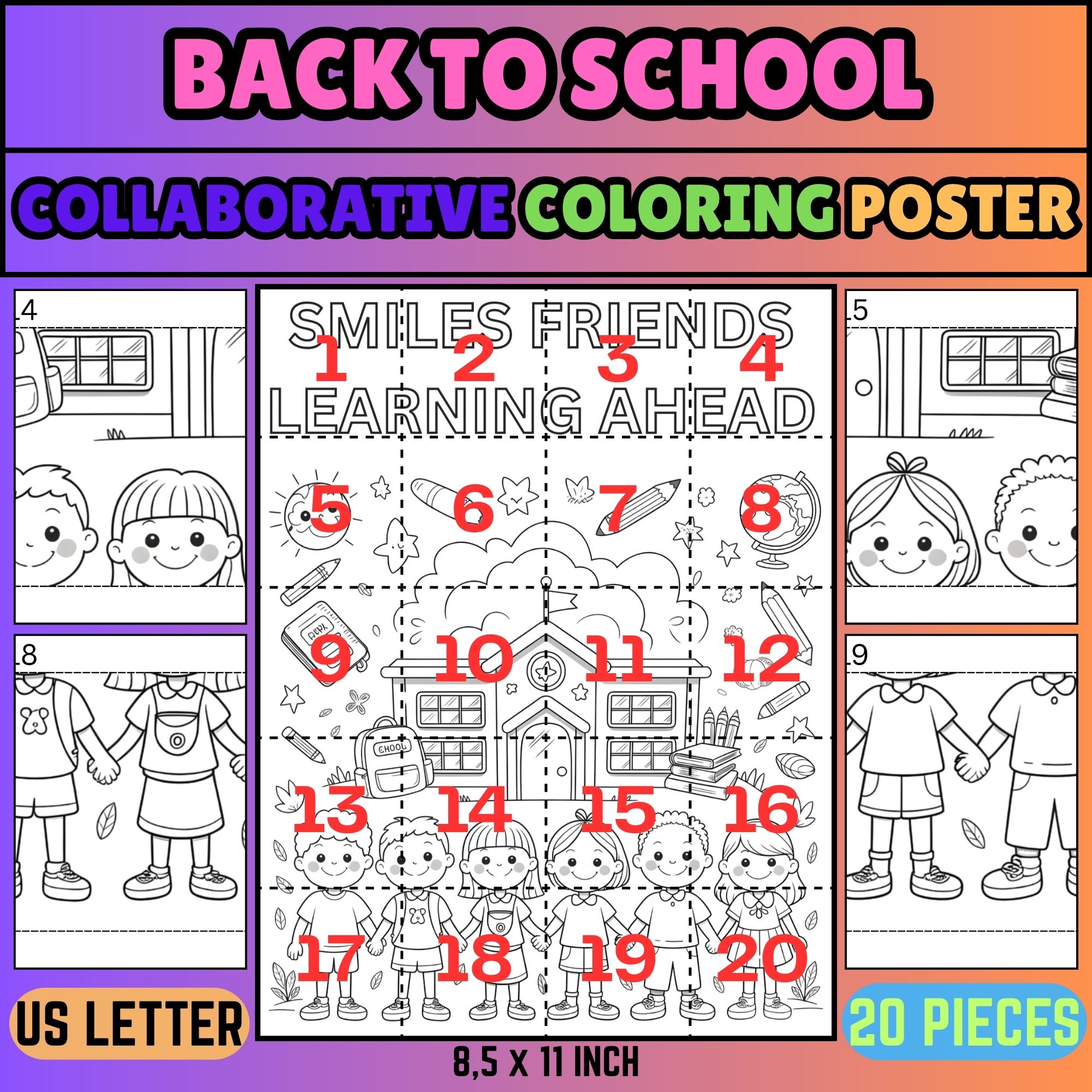 Let the Learning Journey Begin – Back to School Collaborative Coloring ...