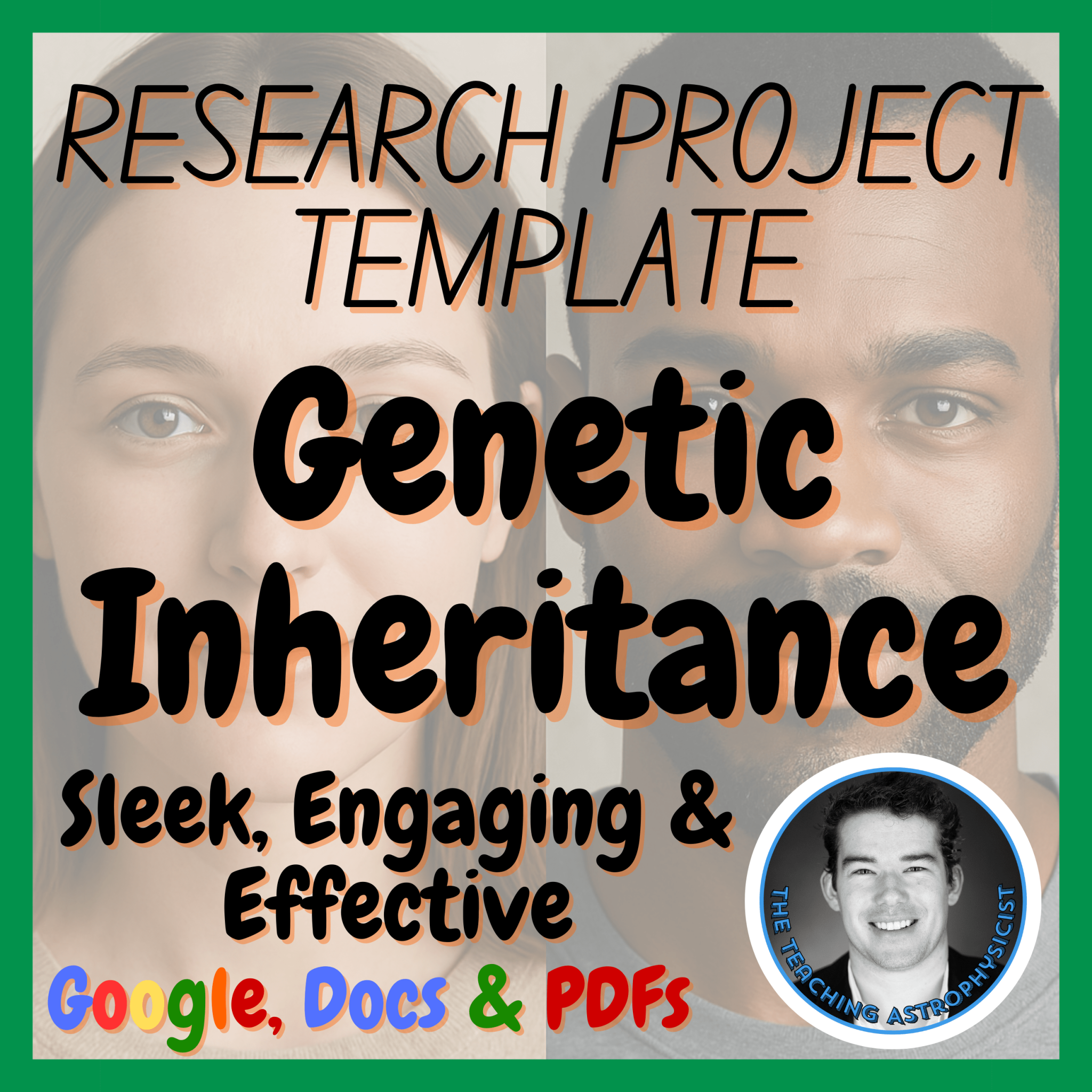 Genetic Inheritance Biology Science Research Project Template | Digital ...