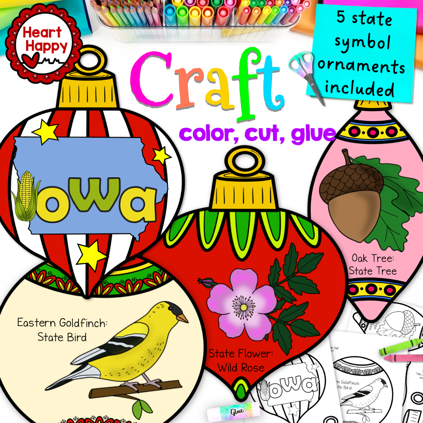Iowa State Symbols | Christmas Ornament Crafts
