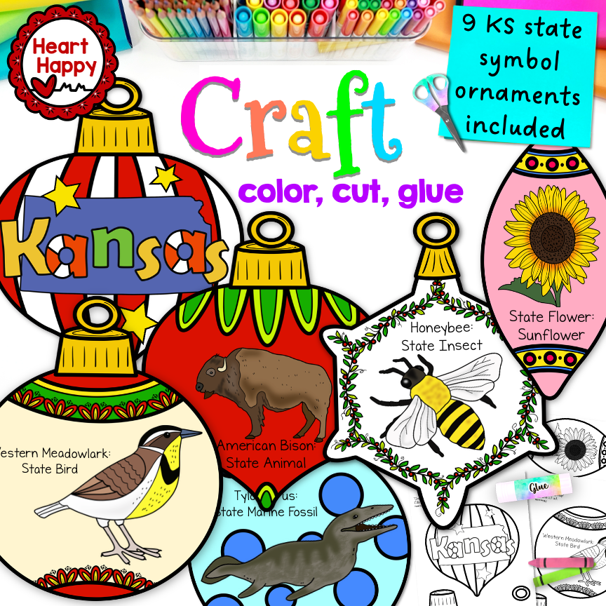 Kansas State Symbols | Christmas Ornament Crafts