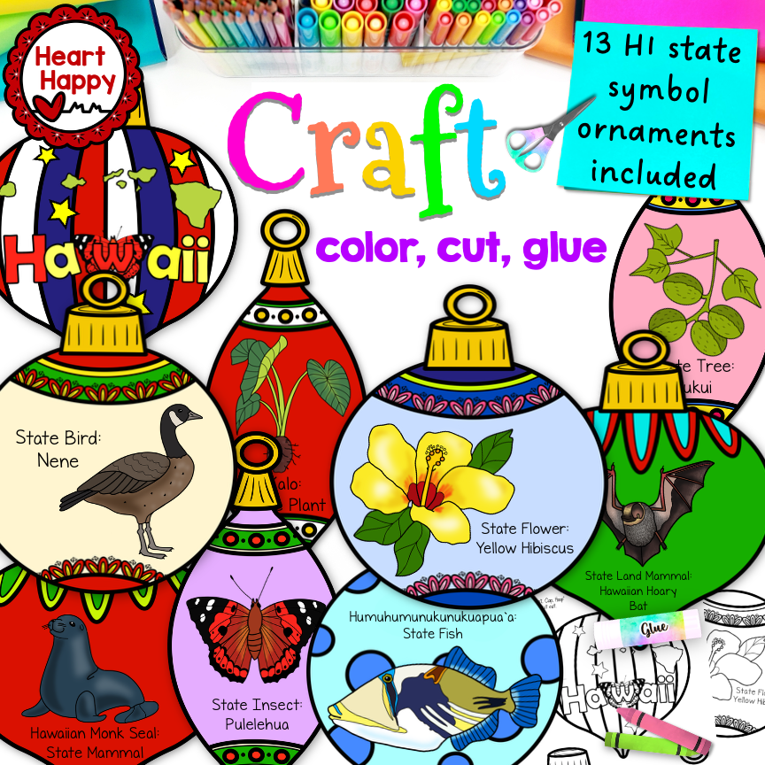 Hawaii State Symbols | Christmas Ornament Crafts