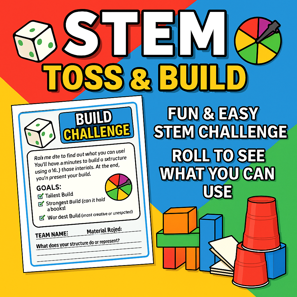 STEM Toss & Build | Roll-to-Build Indoor Recess Challenge