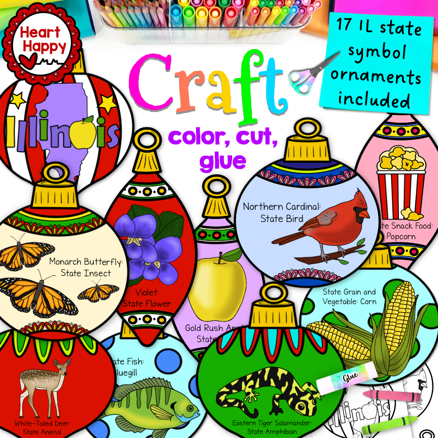 Illinois State Symbols | Christmas Ornament Crafts