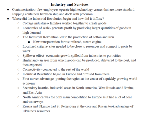 Industry and Services Notes