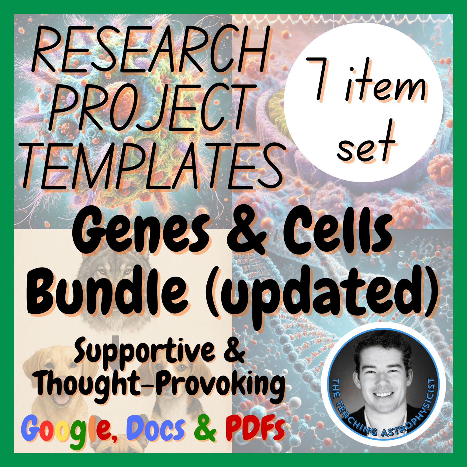 Genes & Cells | 7 Science Research Project Templates | Life Science Set ...