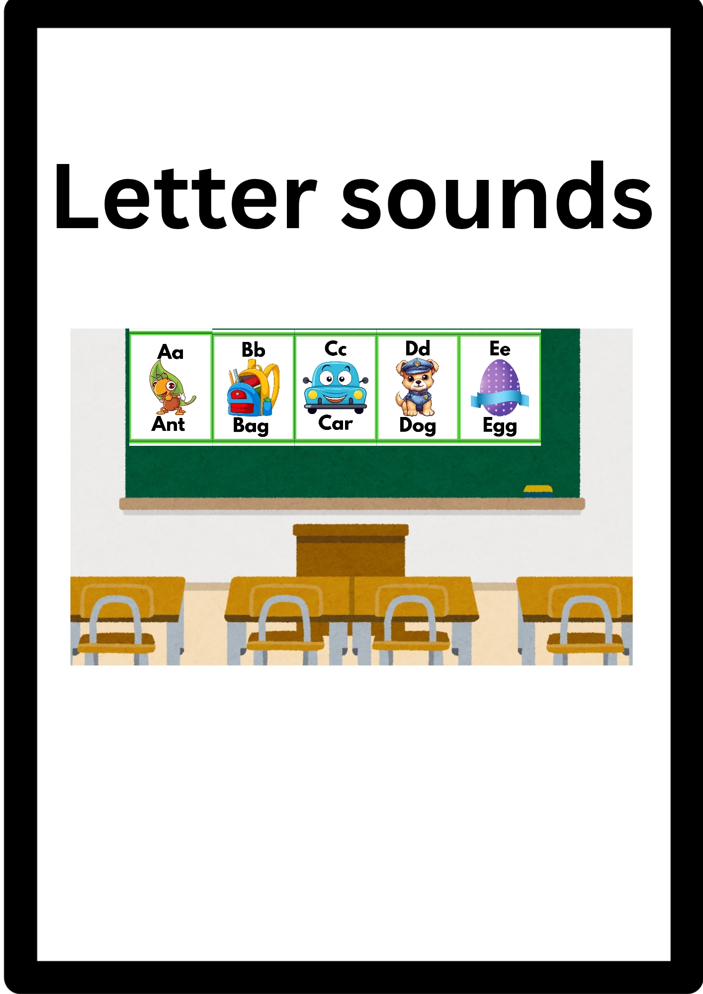 Letter Sounds Posters A to Z – 26 Phonics Wall Charts