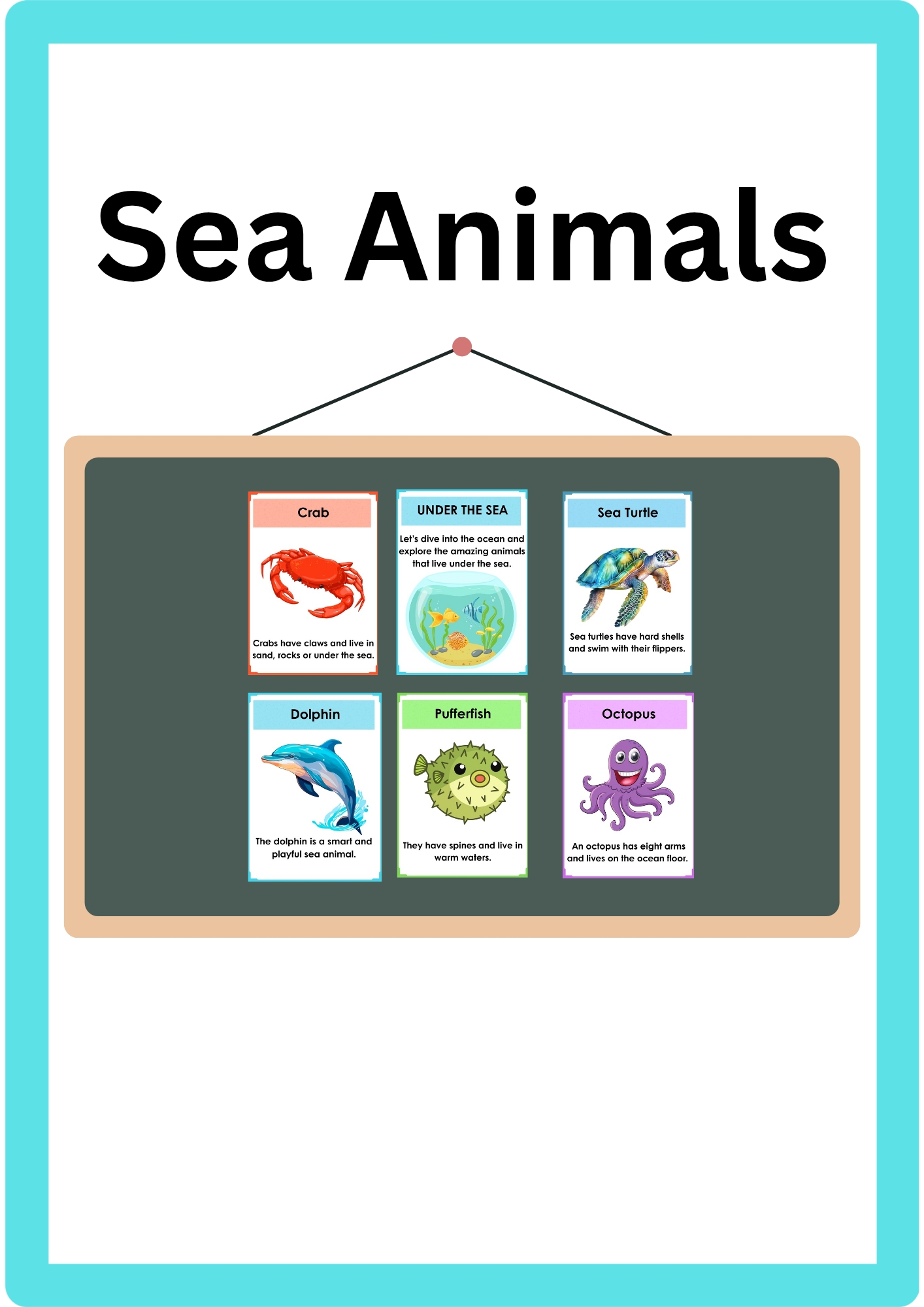 Under the Sea Poster Set | Ocean Animals | Preschool & Foundation Phase