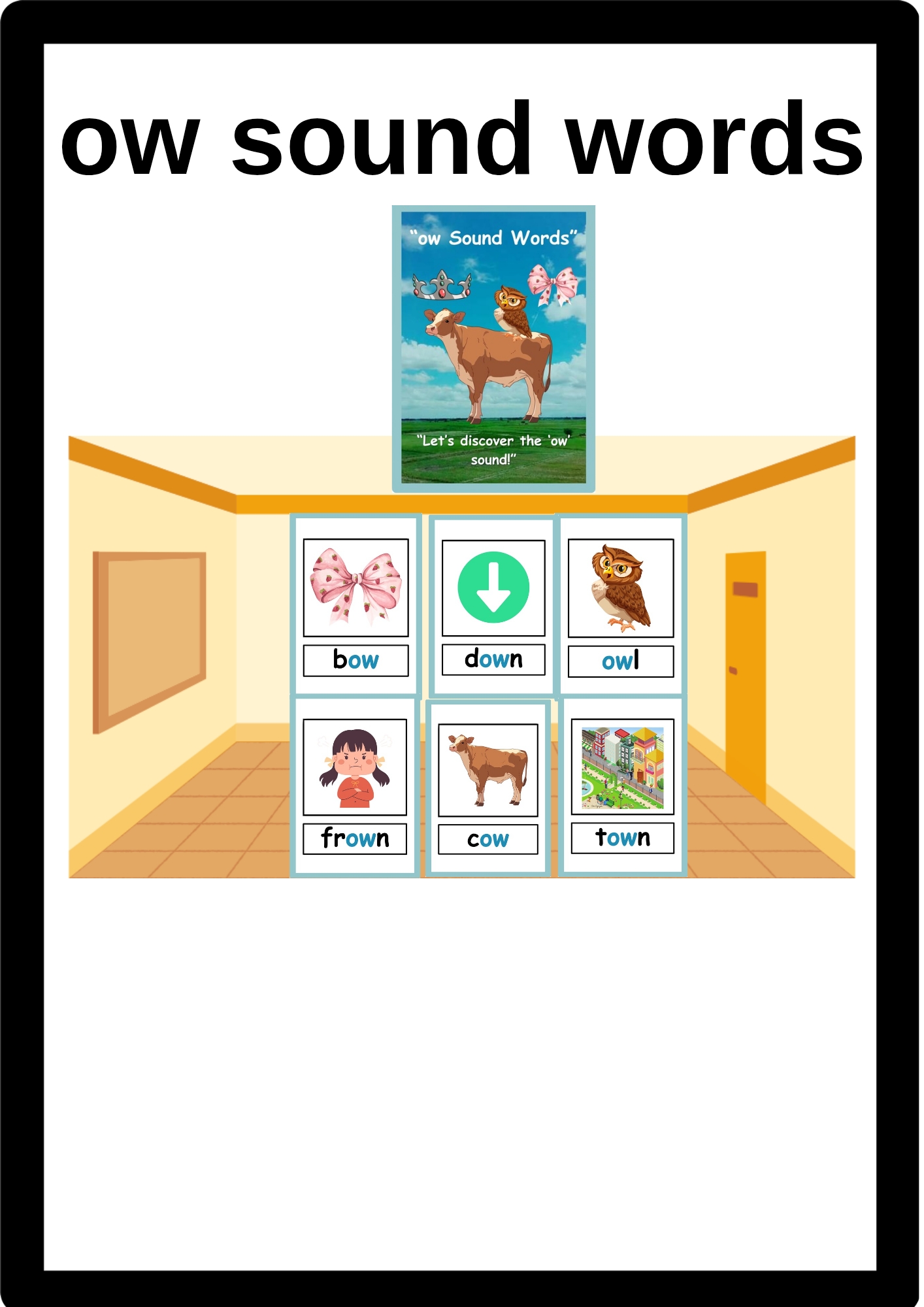 OW Sound Words | Phonics Poster Set