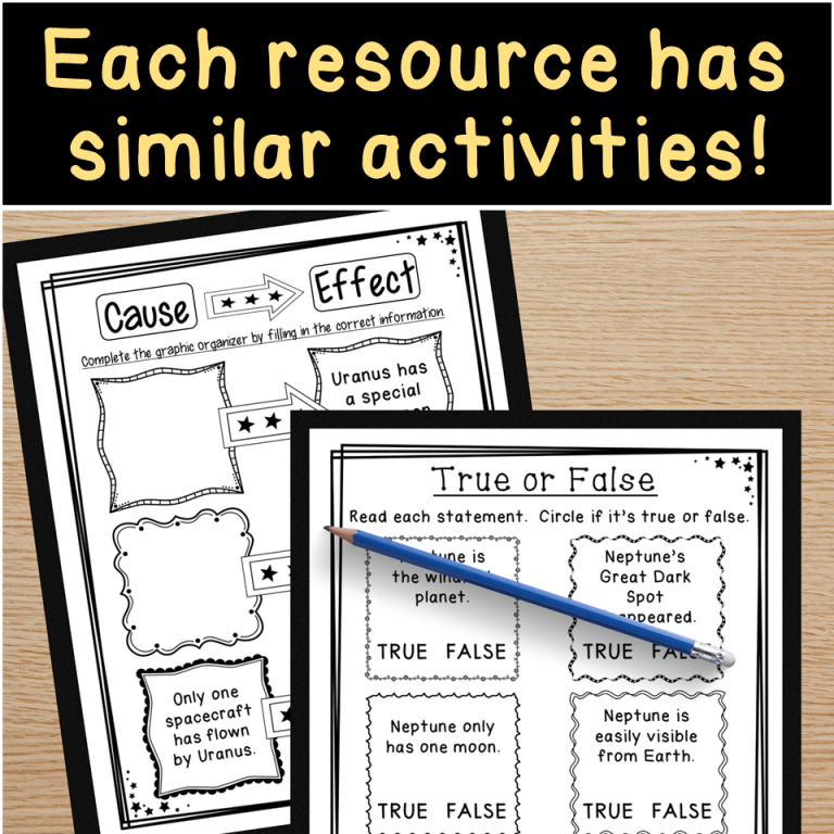 Planets of the Solar System Reading Comprehension Activities - Planets ...