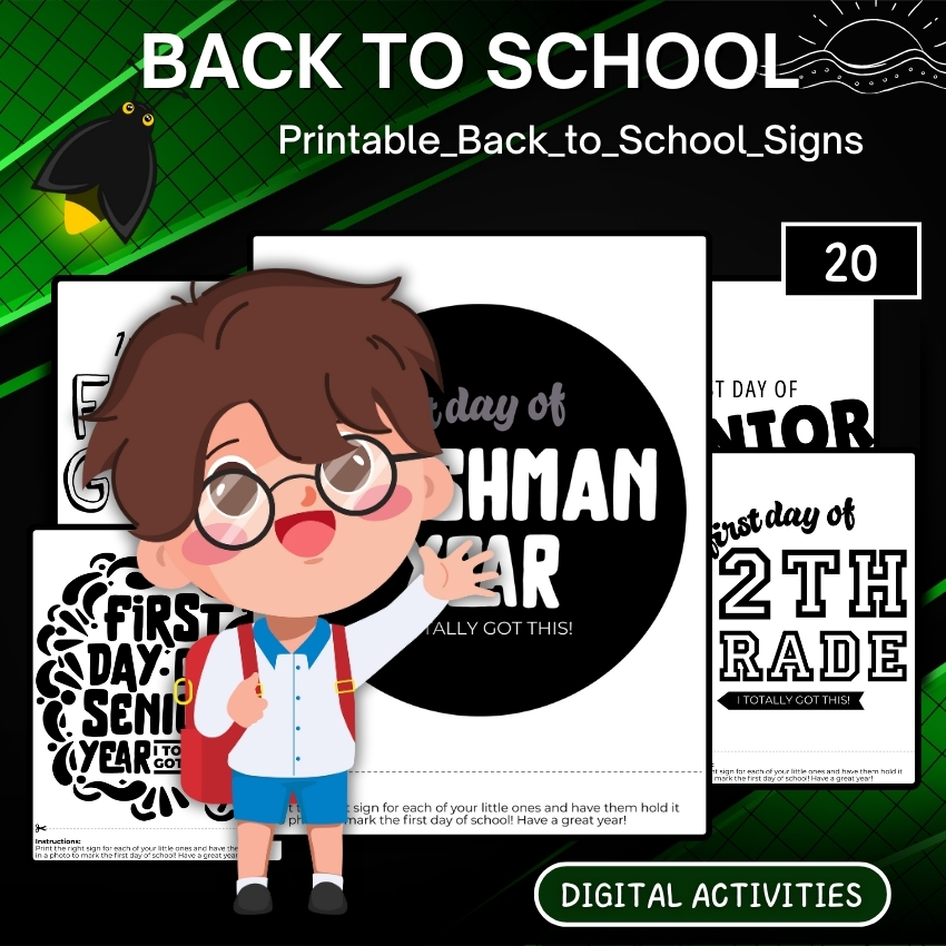 Printable Back to School Signs