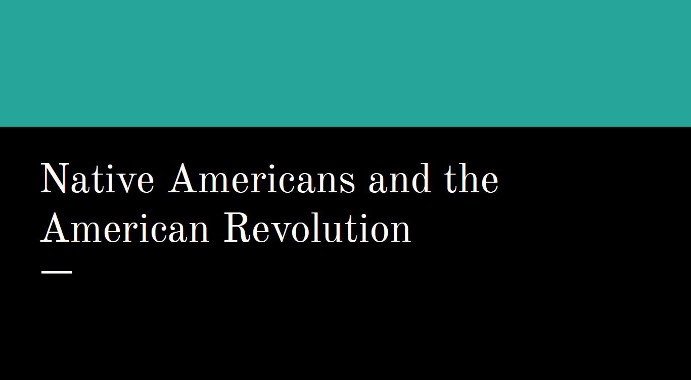 Native Americans During the American Revolution Presentation