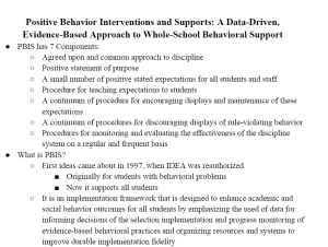 PBIS Notes