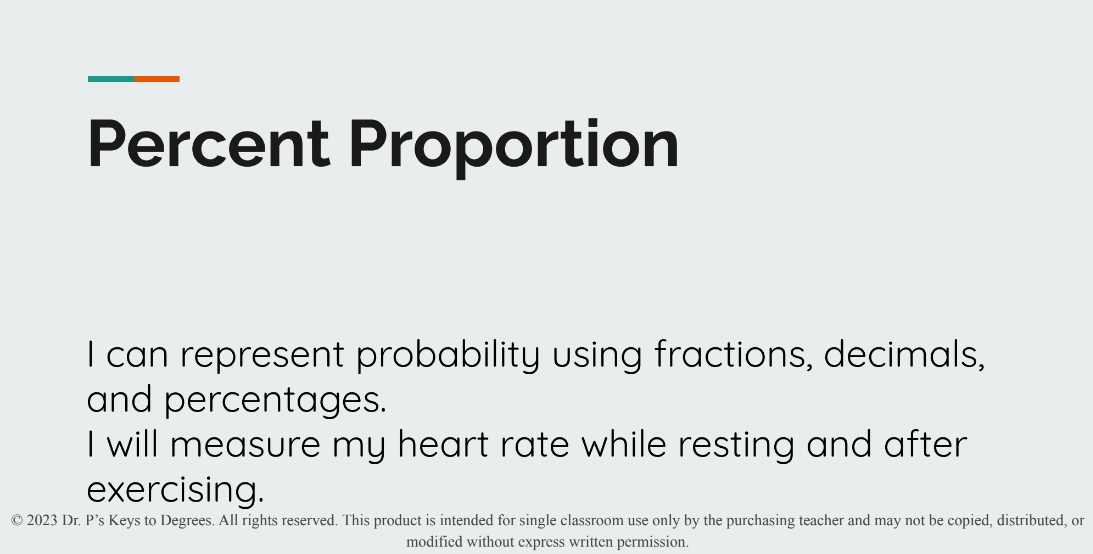 Percent Proportion Slides