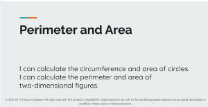 Perimeter and Area Slides