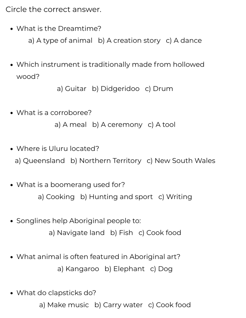 First Nations Questions australian aboriginal trivia questions - Made By Teachers