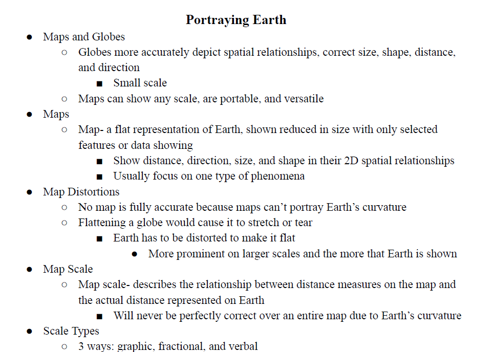 Portraying Earth Notes