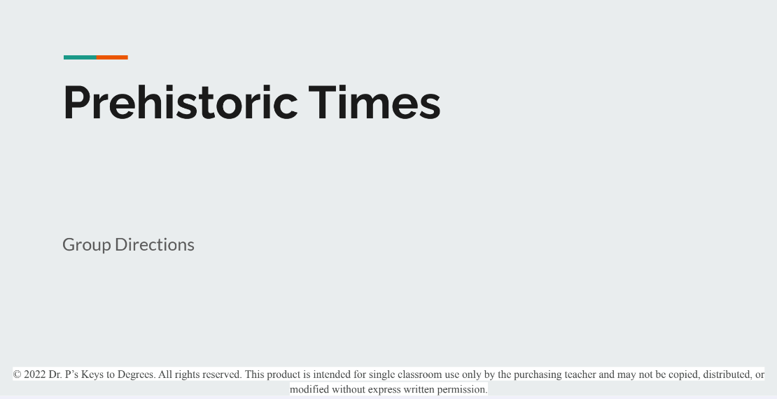 Prehistoric Times Slides