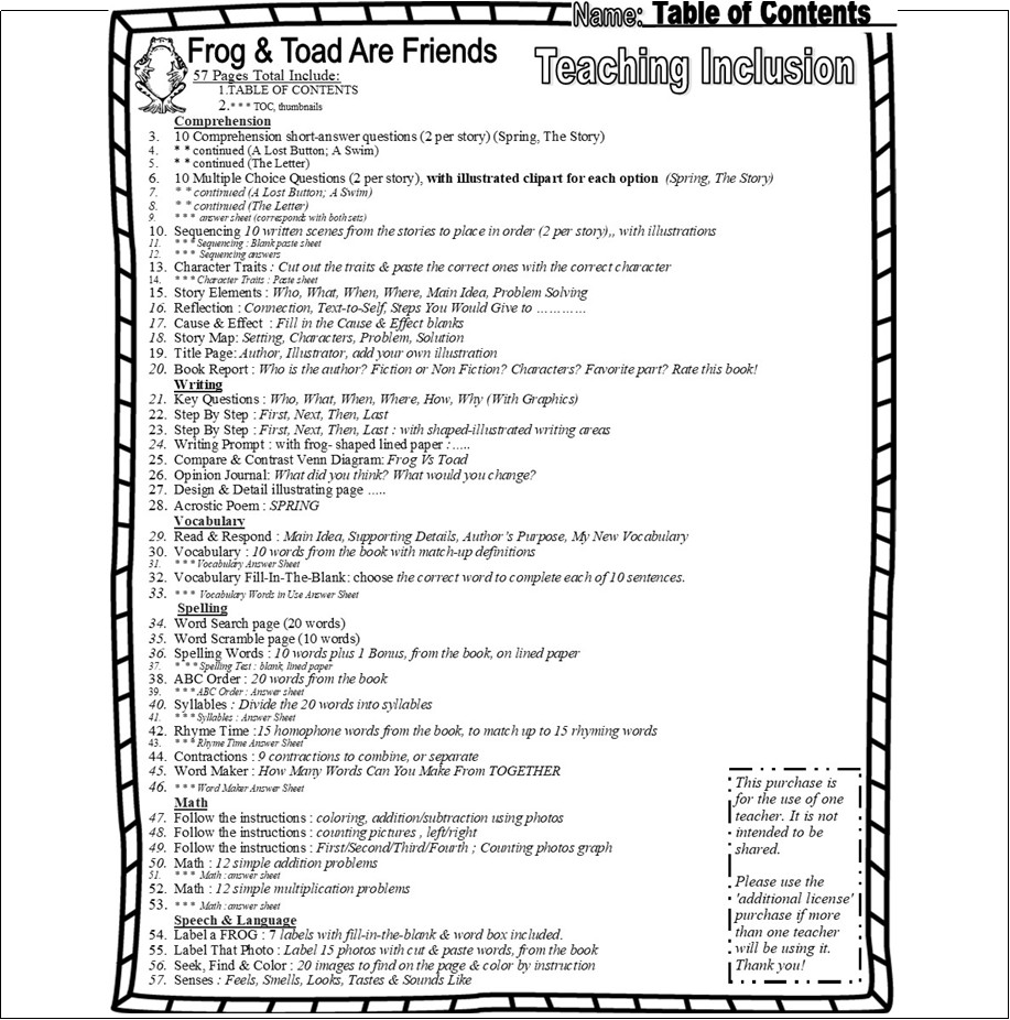 Frog & Toad Are Friends Read Aloud Book Study Companion Reading ...