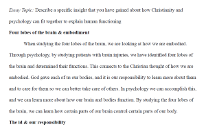 Psychology Writings