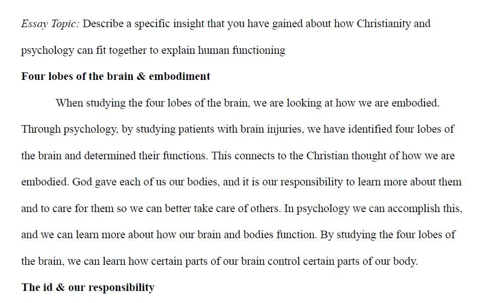 Psychology Writings
