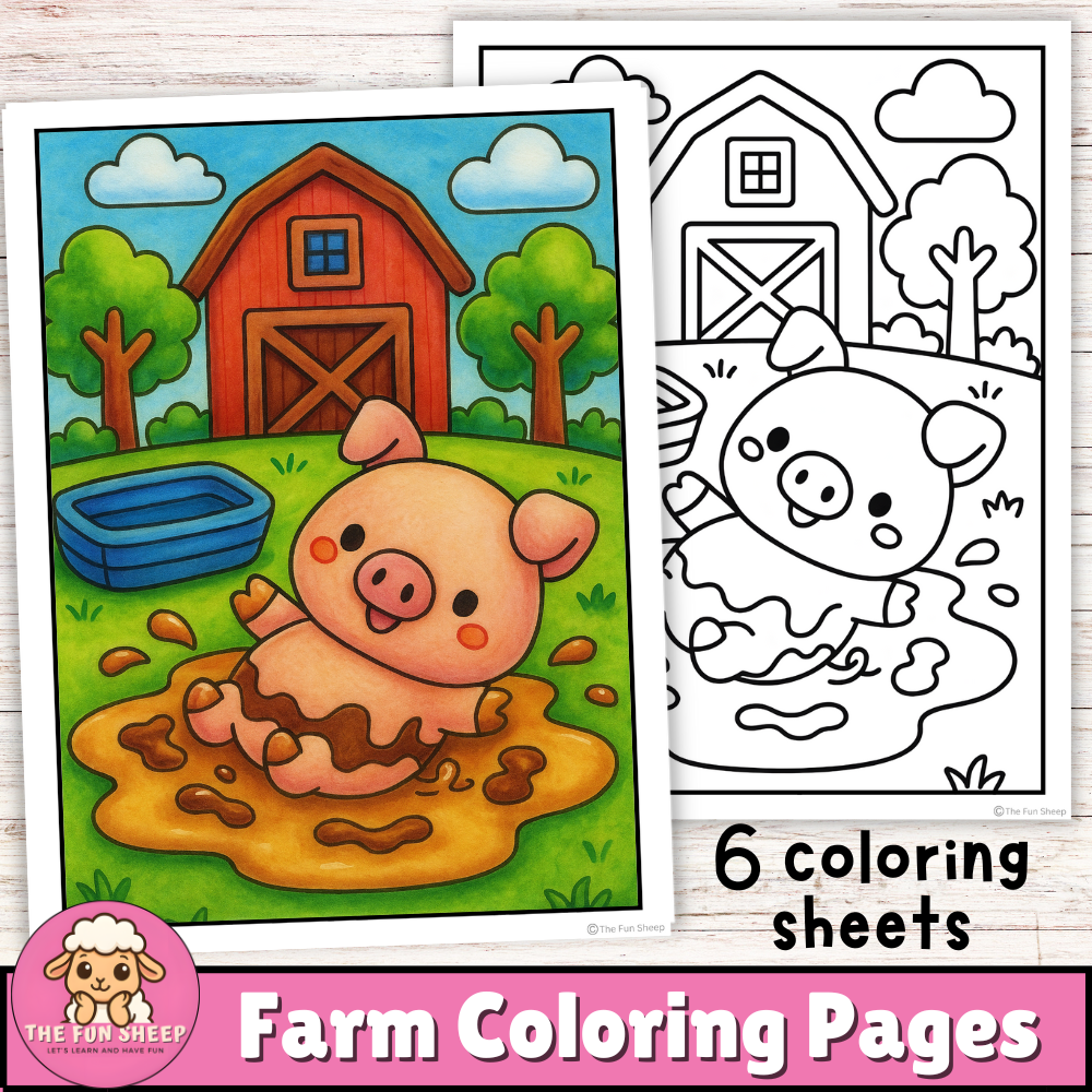 Farm Coloring Pages | Farm Animals Chickens, Tractors & More Coloring Sheets