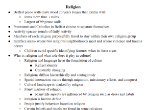 Religion Notes
