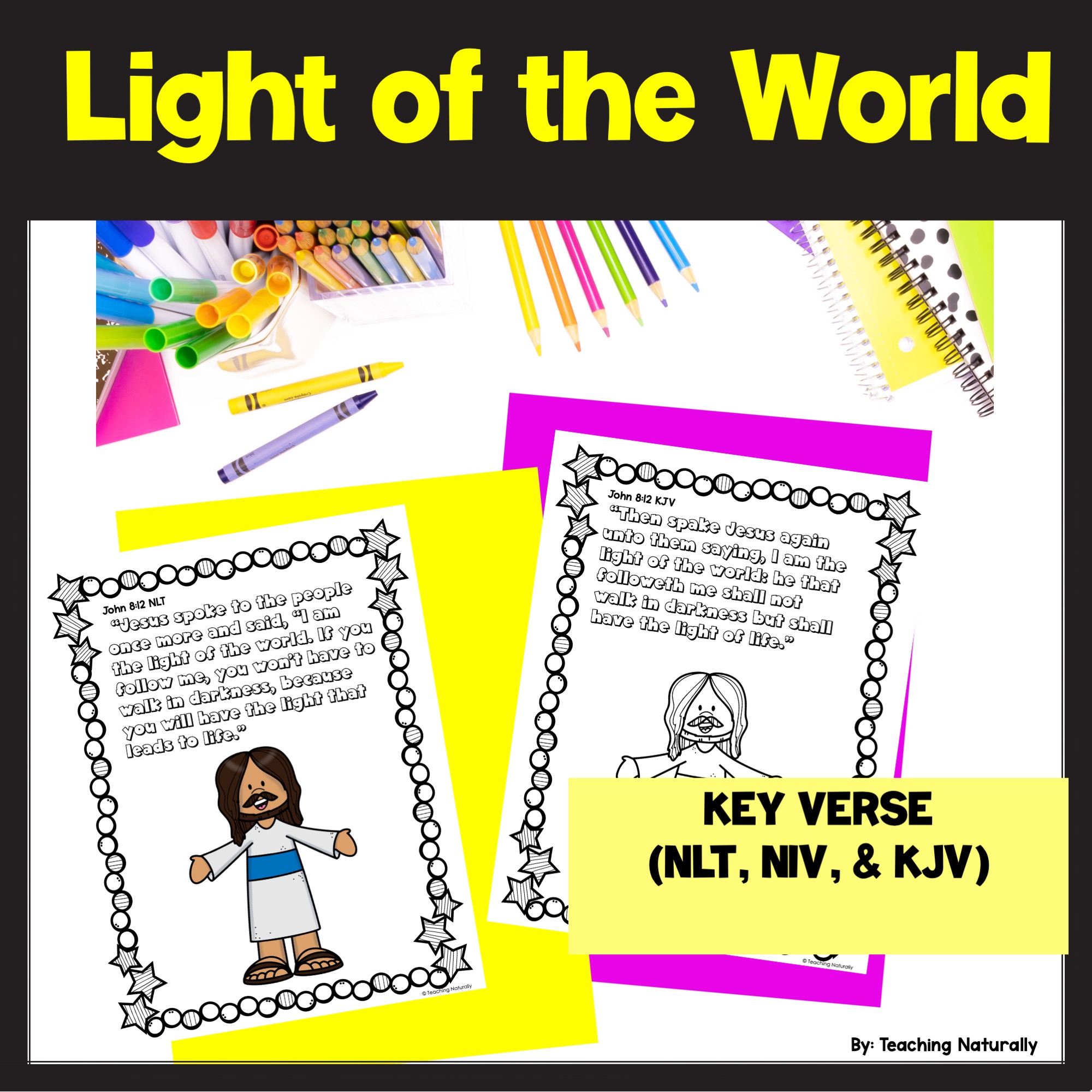Light of the World Jesus Bible Lesson for Kids Salt of the Earth with ...
