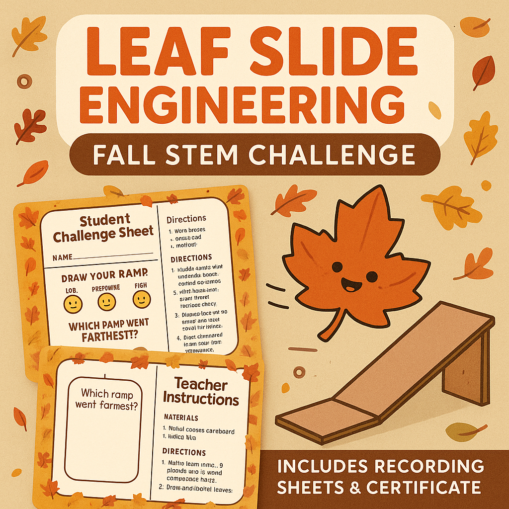 Leaf Slide Engineering | Fall STEM Challenge for K–2 | Hands-On Science Activity