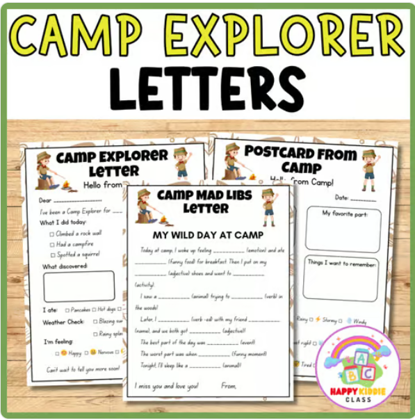 Letters from Camp Printable Pack: Fun Camp-Themed Letter Templates