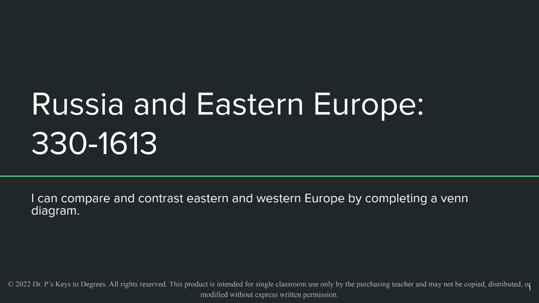 Russia and Eastern Europe Slides