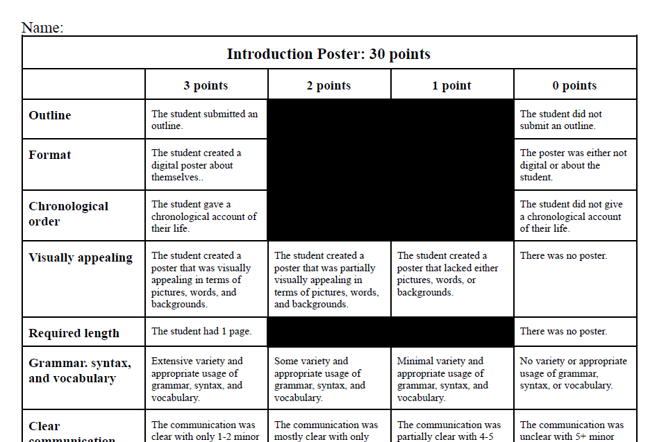 Self-Introduction Poster