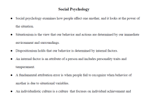 Social Psychology Notes