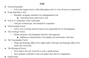 Soils Notes