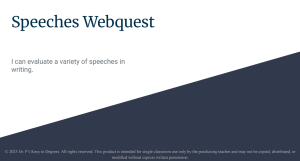 Speeches Webquest Slides