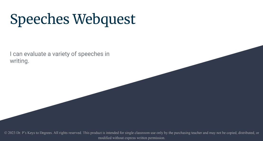 Speeches Webquest Slides